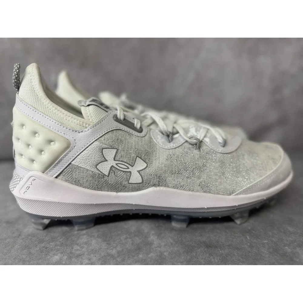 UA Harper 8 Elite Men's‎ Cleats 14 – White/White – No Box